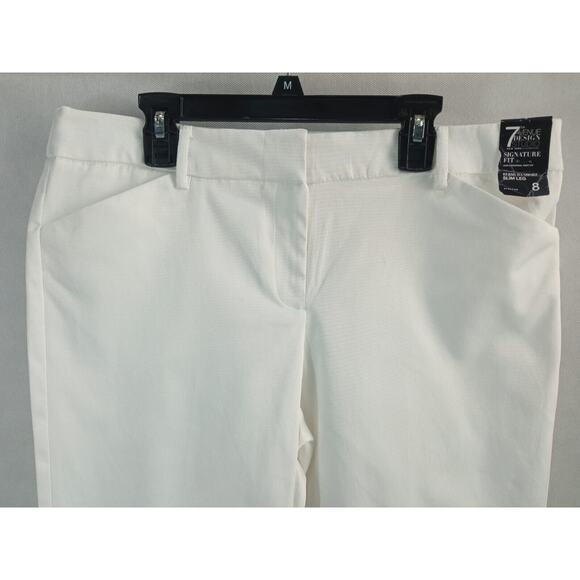 New York & Co Women's BERMUDA SHORT - SIGNATURE - WHITE - 7TH AVENUE Size 8 NEW - Picture 3 of 7